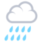 Cloud With Rain emoji on Emojione
